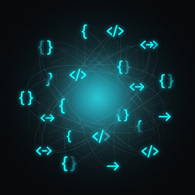Abstract code constellation representing our craft
