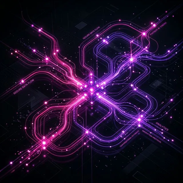 AI and machine learning data visualization on a screen, Vault Finance support automation case study